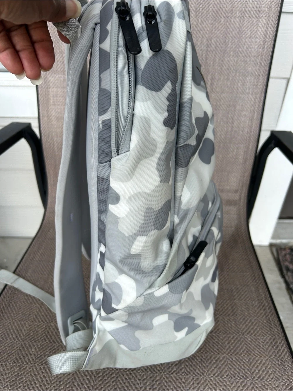 The North Face Gray and White Camo Backpack - Men's Daypack